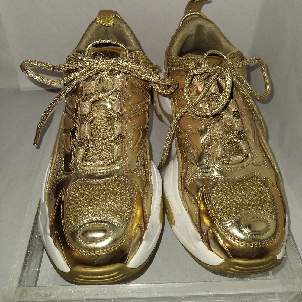 Sandro Paris Astro trainers Gold